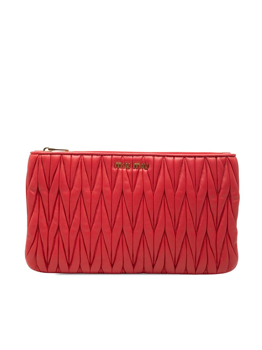 Miu Matelasse Nappa Clutch Pre- #346611M54B